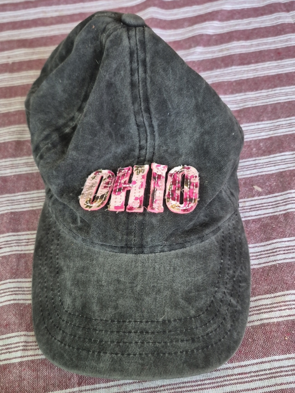 David and Young Black Washed Baseball Cap with OHIO